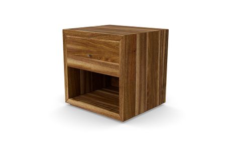 Nachttisch Kameo aus europ&auml;ischem Nussbaum Massivholz