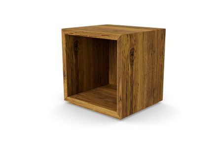 Nachttisch Kubus aus Asteiche Massivholz