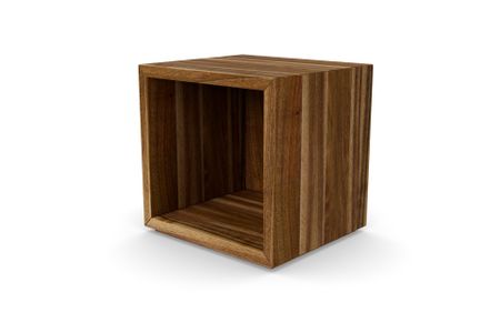 Nachttisch Kubus aus europ&auml;ischem Nussbaum Massivholz