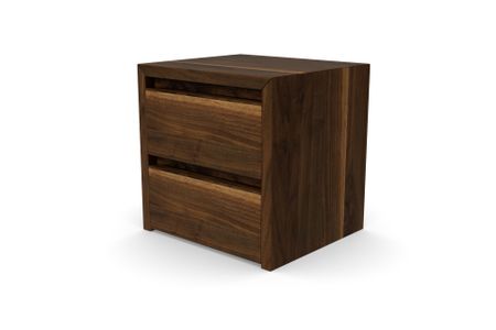 Nachttisch Plaza aus amerikanischem Nussbaum Massivholz