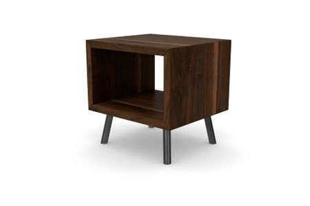 Nachttisch Viana aus amerikanischem Nussbaum Massivholz