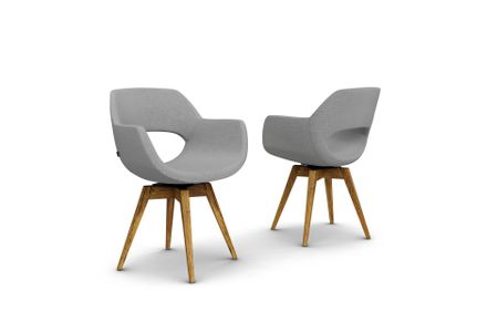 Stuhl Aves aus Eiche Massivholz