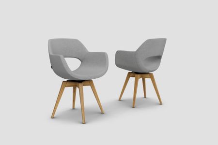 Stuhl Aves aus Eiche Massivholz