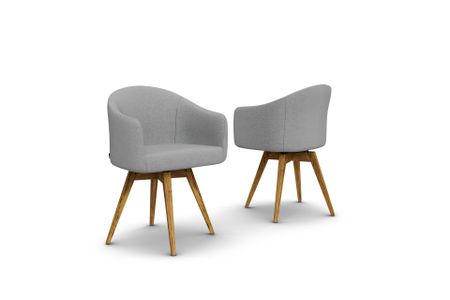 Stuhl Vicente aus Eiche Massivholz