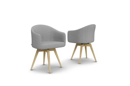 Stuhl Vicente aus Eiche Massivholz