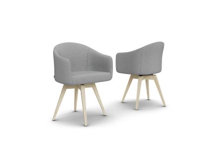 Stuhl Vicente aus Eiche Massivholz