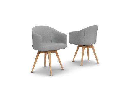 Stuhl Vicente aus Eiche Massivholz