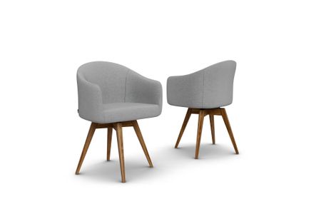 Stuhl Vicente aus Eiche Massivholz