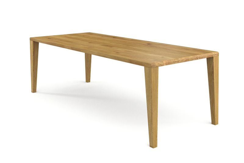 Küchentisch Keto aus Massivholz Eiche, 140 × 80 cm