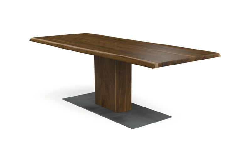 Baumkantentisch MILAS in amerik. Nussbaum, 200 × 100 cm