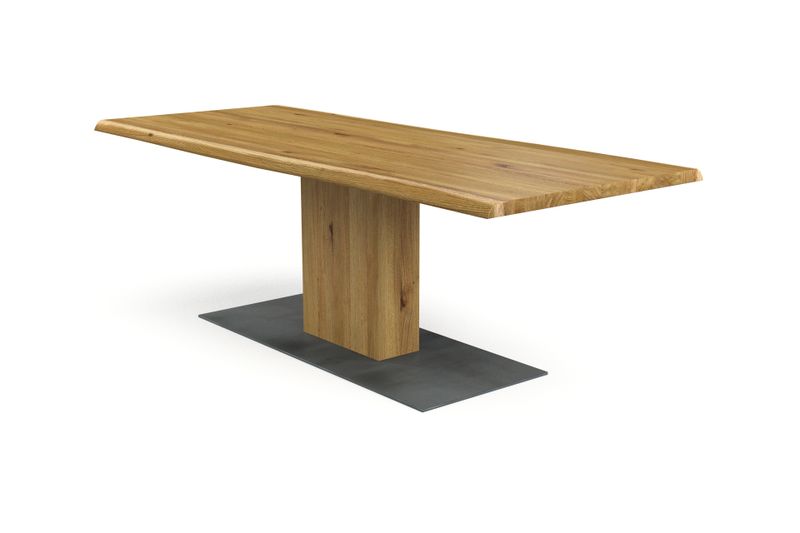 Baumkantentisch MILAS aus Eiche, 200 × 100 cm