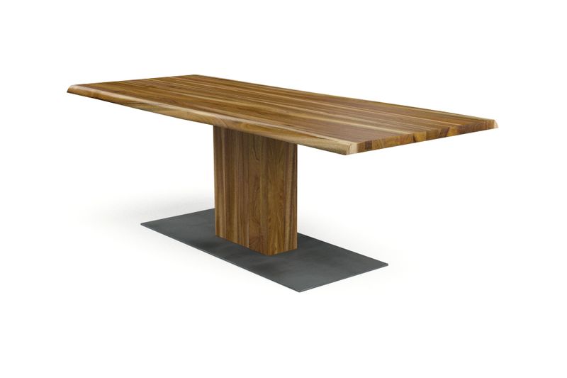 Baumkantentisch MILAS in europ. Nussbaum, 200 × 100 cm