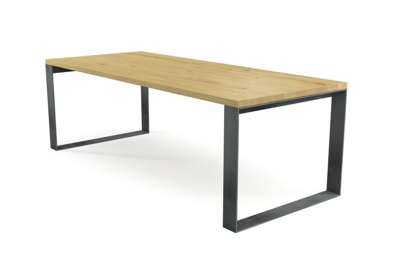 Esstisch STANLEY aus Eiche hell Massivholz geölt