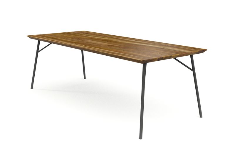 Esstisch VIANA aus Europäischem Nussbaum Massivholz geölt