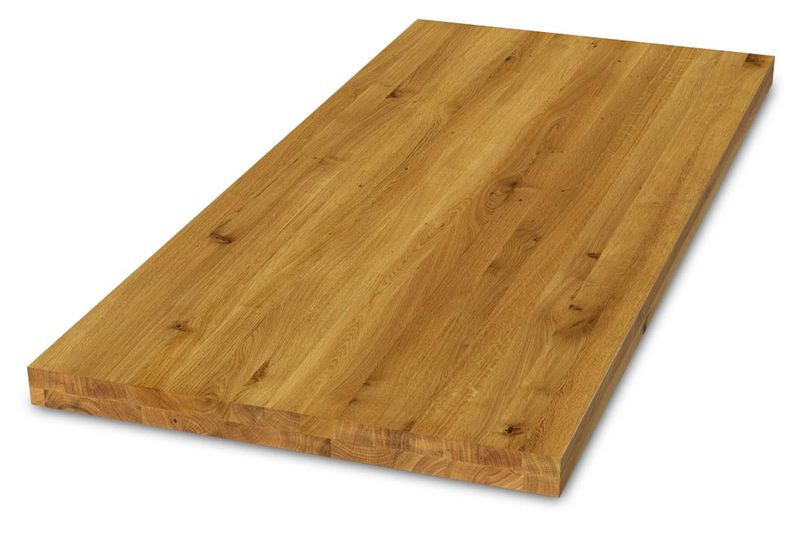 Schreibtischplatte aus Massivholz, eiche