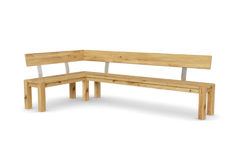 Eckbank mit Lehne Bantam aus Massivholz Eiche