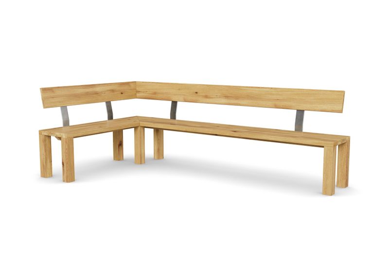 Eckbank COS mit Lehne aus Eiche, 200 × 160 cm