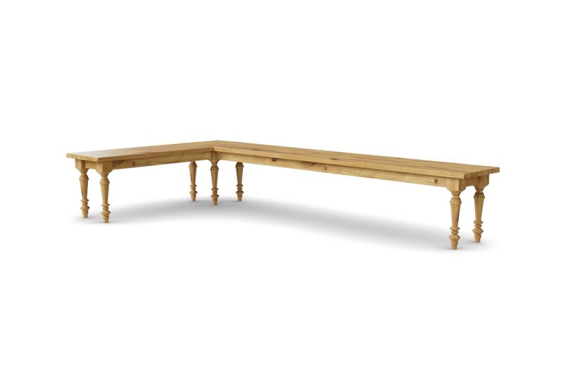 Eckbank ANTIQUA aus Eiche, 150 × 120 cm