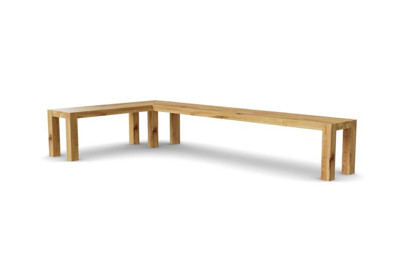 Eckbank Bamaco aus Massivholz Eiche