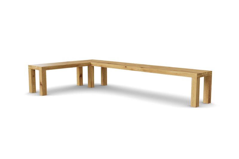Eckbank Caracas aus Massivholz Eiche