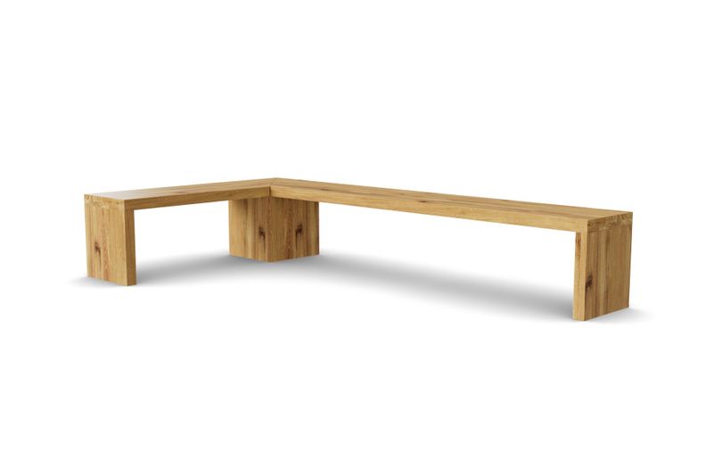 Eckbank MORENO aus Eiche, 200 × 160 cm