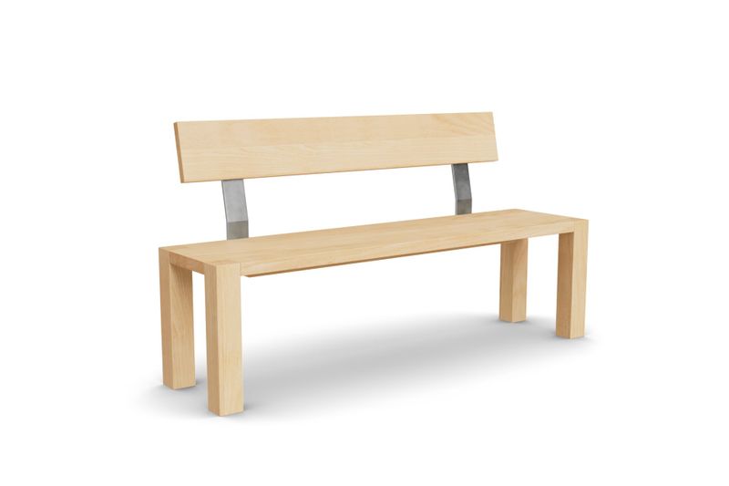 Sitzbank Bos mit Holzlehne aus Buche