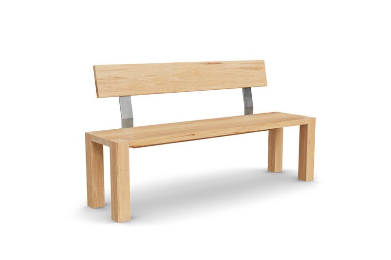 Sitzbank Bos mit Holzlehne aus Kernbuche
