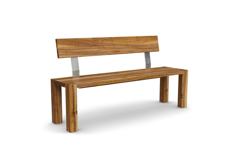 Sitzbank Bos mit Holzlehne aus eu. Nussbaum