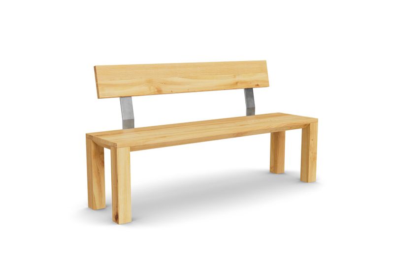 Sitzbank Camos mit Holzlehne aus Kirschbaum