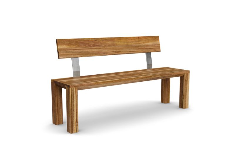 Sitzbank Camos mit Holzlehne aus eu. Nussbaum