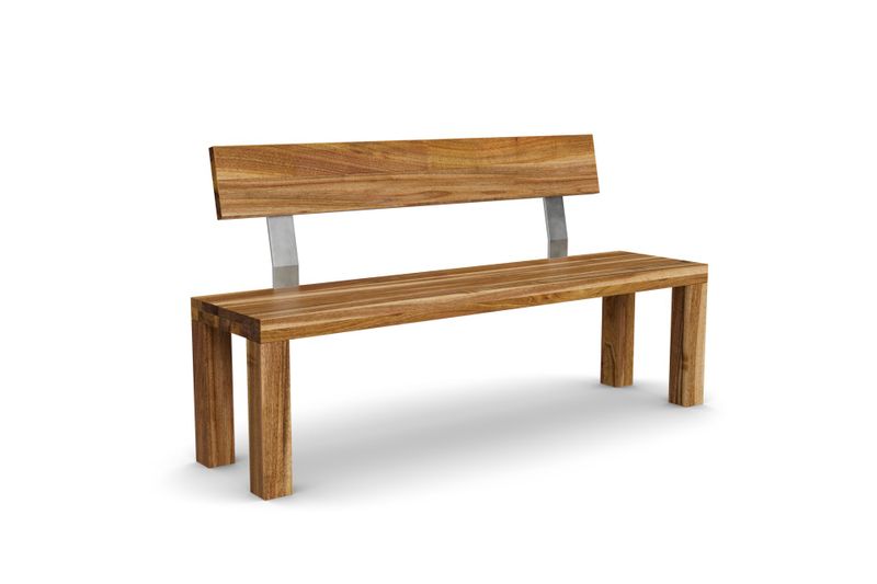 Sitzbank Caracas mit Holzlehne aus eu. Nussbaum