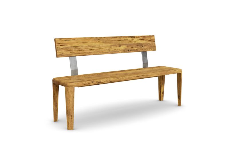 Sitzbank Hero mit Holzlehne aus Wildeiche (Asteiche)