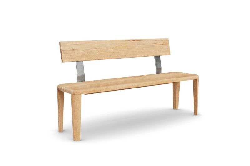 Sitzbank Hero mit Holzlehne aus Kernbuche