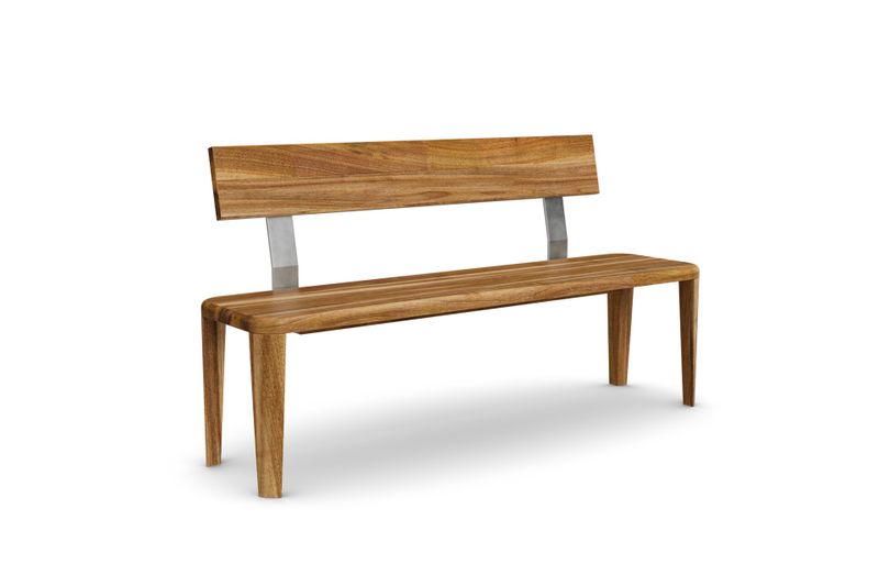 Sitzbank Hero mit Holzlehne aus eu. Nussbaum