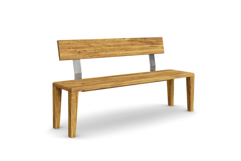 Sitzbank Keto mit Holzlehne aus Wildeiche (Asteiche)