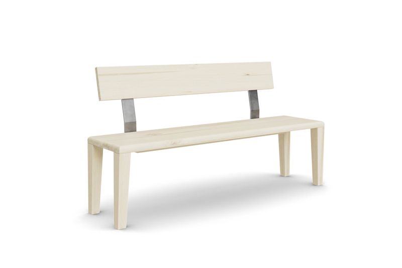 Sitzbank Keto mit Holzlehne aus Esche hell