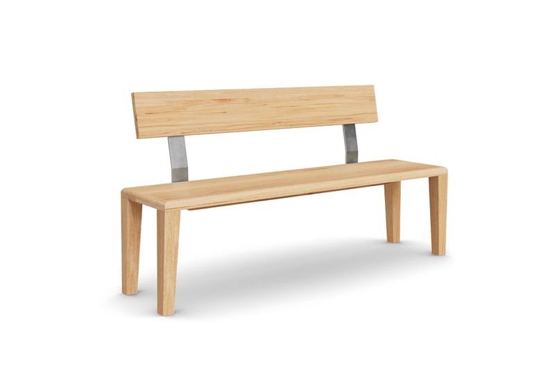 Sitzbank Keto mit Holzlehne aus Kernbuche