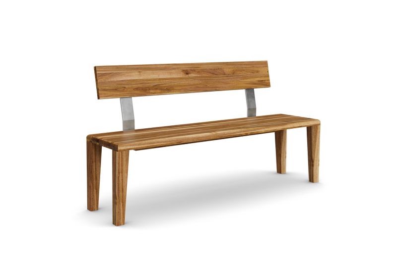 Sitzbank Keto mit Holzlehne aus eu. Nussbaum