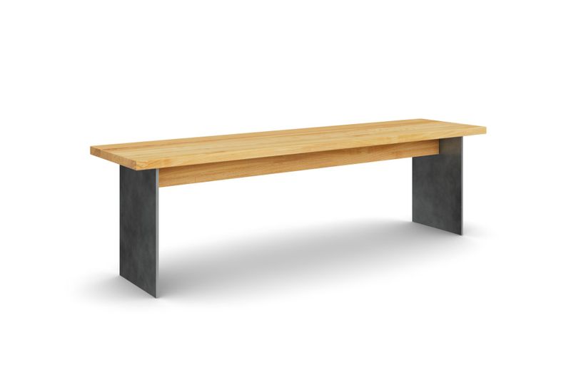 Sitzbank ARGENTO ohne Lehne aus Kirschbaum, 160 cm