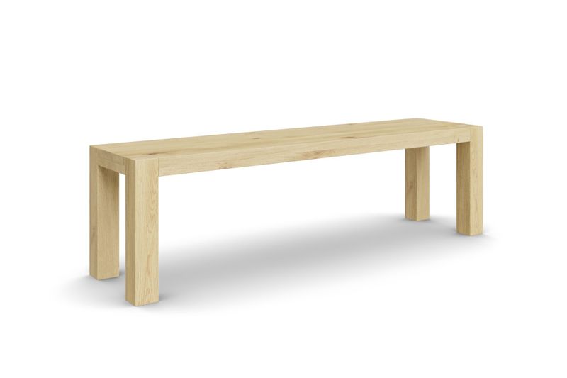 Sitzbank BAMACO ohne Lehne aus Eiche hell, 160 cm