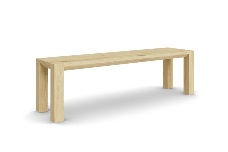 Sitzbank BESOS ohne Lehne aus Eiche hell, 160 cm