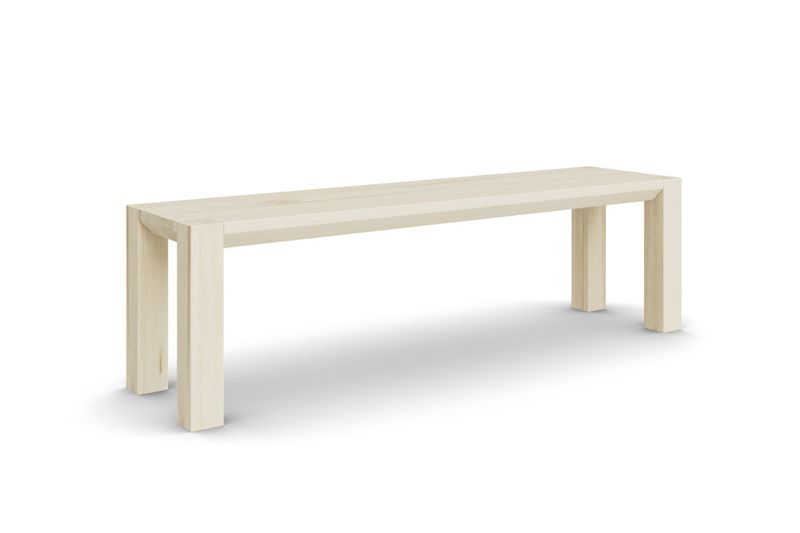 Sitzbank BESOS ohne Lehne aus Esche hell, 160 cm