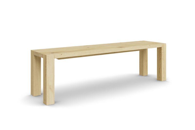 Sitzbank BOS ohne Lehne aus Eiche hell, 160 cm
