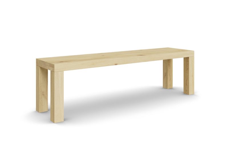 Sitzbank CARACAS ohne Lehne aus Eiche hell, 160 cm