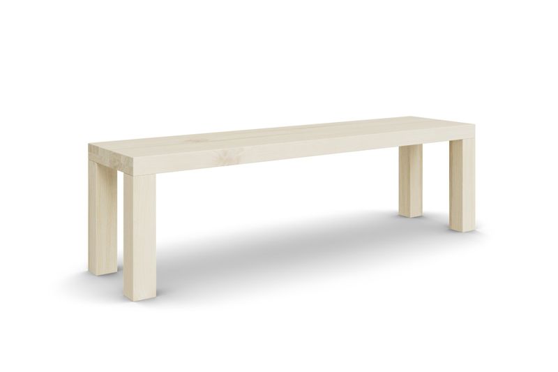 Sitzbank CARACAS ohne Lehne aus Esche hell, 160 cm