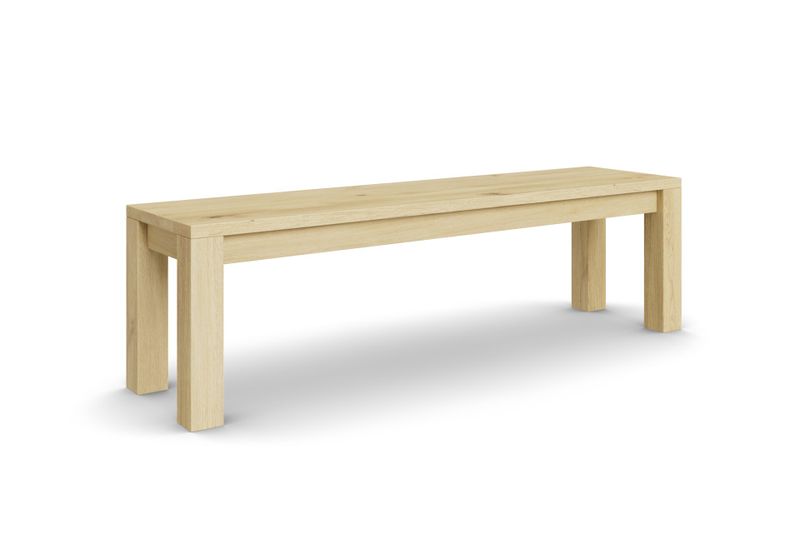 Sitzbank CAYA ohne Lehne aus Eiche hell, 160 cm