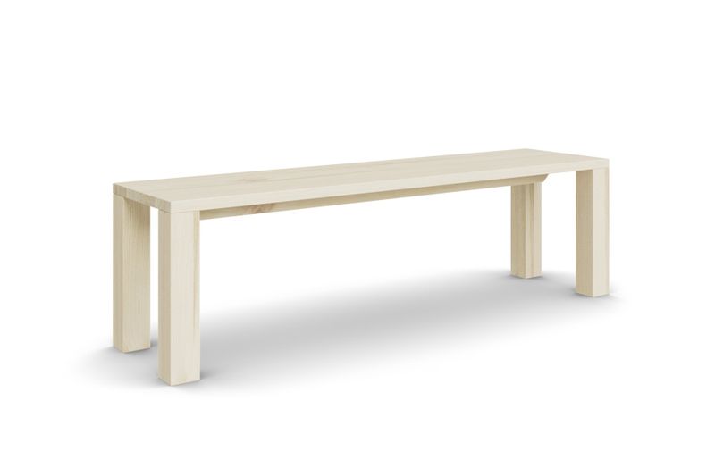 Sitzbank COS ohne Lehne aus Esche hell, 160 cm
