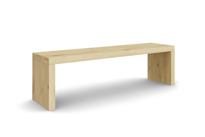 Sitzbank MORENO ohne Lehne aus Eiche hell, 160 cm
