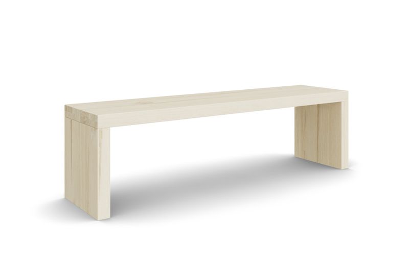 Sitzbank MORENO ohne Lehne aus Esche hell, 160 cm