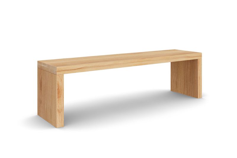 Sitzbank MORENO ohne Lehne aus Kernbuche, 160 cm